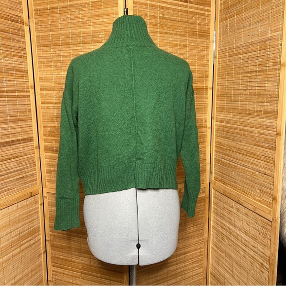 Free People Forest Green Cashmere Turtleneck Sweater - Picture 3 of 12